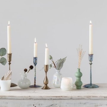 Elegant Hand-Forged Metal Taper Candle Holder for Home Decor