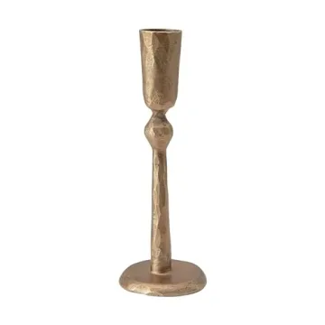 Elegant Hand-Forged Metal Taper Candle Holder for Home Decor