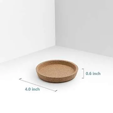 Sweese Cork Coasters - 4 Inch Perfect for Most Kind of Mugs - Protect Your Table from a Liquid Ring - Set of 10