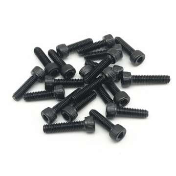 100pcs M3 x 10mm 12.9 Grade Alloy Steel Hex Socket Head Cap Screws Bolts,Black Oxide Finish