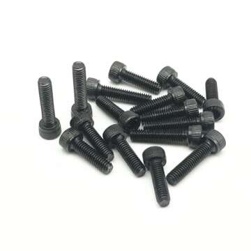 100pcs M3 x 10mm 12.9 Grade Alloy Steel Hex Socket Head Cap Screws Bolts,Black Oxide Finish