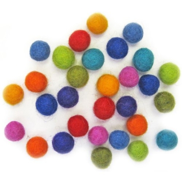 Vibrant Dimensions Crafts Mini Wool Balls for Needle Felting