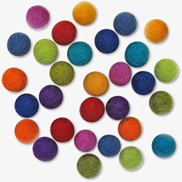 Vibrant Dimensions Crafts Mini Wool Balls for Needle Felting