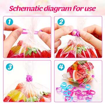 Patelai 120 Silicone Icing Bag Ties for Baking and Decorating