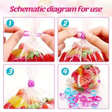 Patelai 120 Silicone Icing Bag Ties for Baking and Decorating