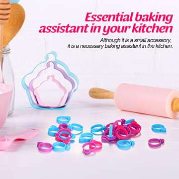 Patelai 120 Silicone Icing Bag Ties for Baking and Decorating