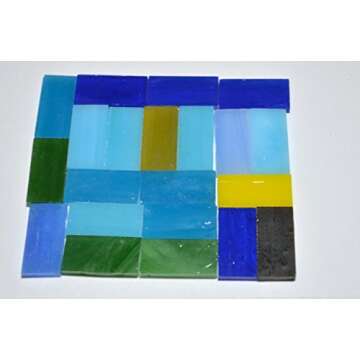 LDGJ 300g/Pack Bright Mixed Color Tumbled Stained Glass Mosaic Tiles Home Decoration stained glass supplies