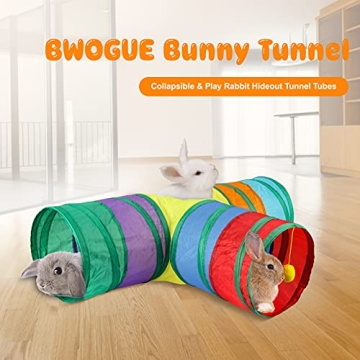 BWOGUE Bunny Tunnels Collapsible 3-Way Activity Tunnel