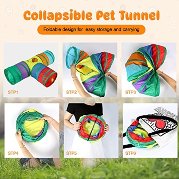 BWOGUE Bunny Tunnels Collapsible 3-Way Activity Tunnel