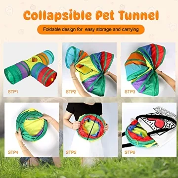 BWOGUE Bunny Tunnels Collapsible 3-Way Activity Tunnel