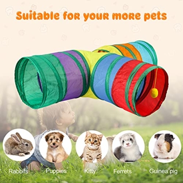 BWOGUE Bunny Tunnels Collapsible 3-Way Activity Tunnel