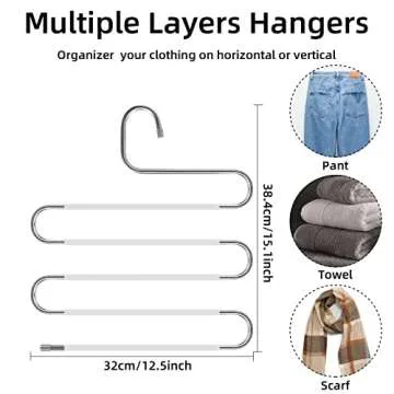 Organize Your Closet with 10 Stylish S-Type Pant Hangers