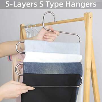 Organize Your Closet with 10 Stylish S-Type Pant Hangers
