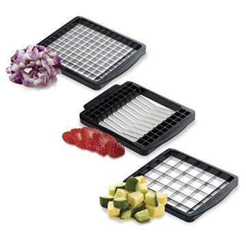 KitchenAid KN358BXOBA Gourmet 3-in-1 Fruit and Vegetable Chopper, One Size, Black