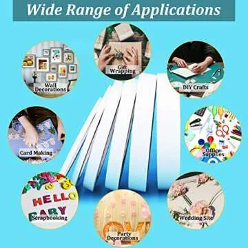 Premium Double Sided Tape for Crafts - 6 Rolls