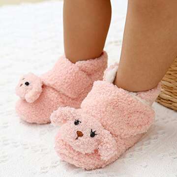 Timatego Newborn Baby Boys Girls Booties Stay On Socks Non Skid Soft Sole Infant Toddler Warm Winter...
