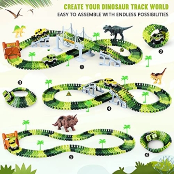 Dinosaur Toys Playset - 187 Pcs for Kids
