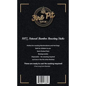 FIREPIT STIX 50 PCS Bamboo Marshmallow Roasting Sticks