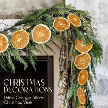 Christmas Decorations - 10 ft Dried Orange Slice Christmas Garland - Realistic Farmhouse Christmas D...