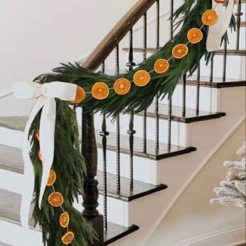 10 ft Dried Orange Slice Garland for Christmas Decor