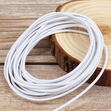 Versatile White Elastic Cord for Jewelry Making Crafts