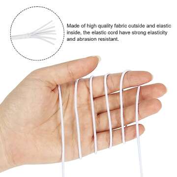 Versatile White Elastic Cord for Jewelry Making Crafts