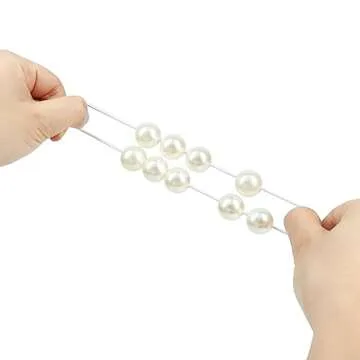 Versatile White Elastic Cord for Jewelry Making Crafts