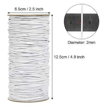 Versatile White Elastic Cord for Jewelry Making Crafts