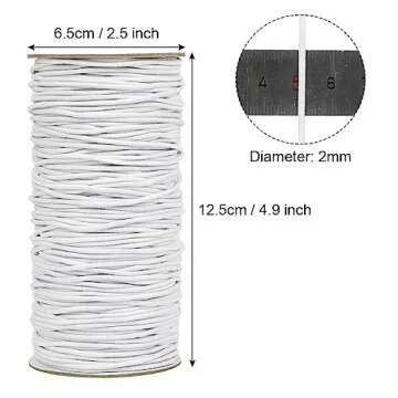 Versatile White Elastic Cord for Jewelry Making Crafts