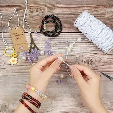 Versatile White Elastic Cord for Jewelry Making Crafts