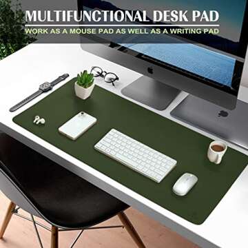 K KNODEL Large Desk Mat, Office Desk Pad, Computer Desk Mat, Laptop Mat for Desk, Desk Protecor Mat,...