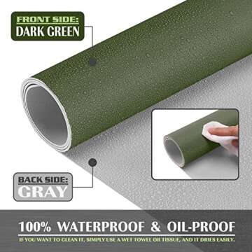 K KNODEL Large Desk Mat, Office Desk Pad, Computer Desk Mat, Laptop Mat for Desk, Desk Protecor Mat, Desktop Mat, Desk Writing Pad, Desk Blotter Pad, Desk Cover Mat (31.5"x15.7", Dark Green)