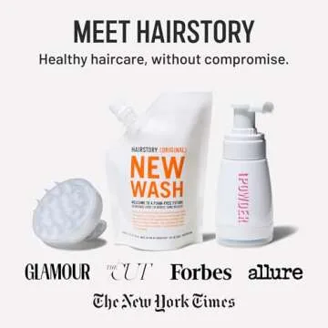 Hairstory Dry Shampoo Spray - Natural Volume Boost and Oil Absorption for All Hair Types - Non-Toxic, Non-Aerosol formulated with Natural Ingredients, Lavender, 1.35oz