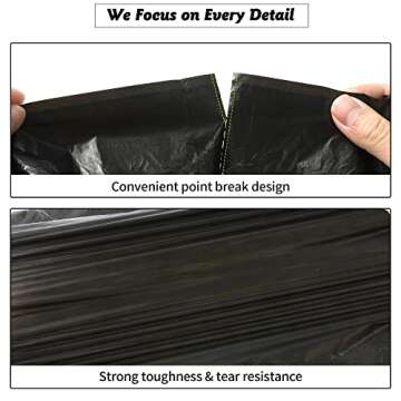 Mini Trash Bag, 10Rolls/200 Counts Strong Garbage bag for Car Trash Can/Small Sized Waste Bin/Desktop Trash Can, 0.5 gal Garbage Bags 12.0 * 8.7 inches, fit 2 Liter or less Trash Can