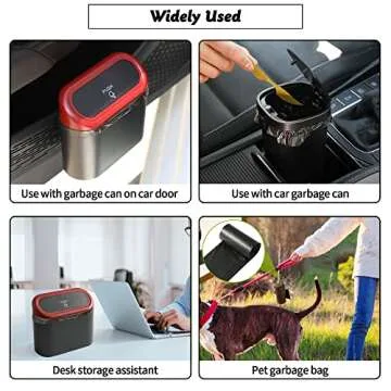 Mini Trash Bag, 10Rolls/200 Counts Strong Garbage bag for Car Trash Can/Small Sized Waste Bin/Desktop Trash Can, 0.5 gal Garbage Bags 12.0 * 8.7 inches, fit 2 Liter or less Trash Can