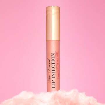 Too Faced Lip Injection Maximum Plump Extra Strength Lip Plumper Gloss | Hydrating + Plumping, 0.14 Fl Oz, Cotton Candy Kisses