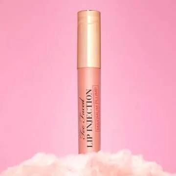 Too Faced Lip Injection Maximum Plump Extra Strength Lip Plumper Gloss | Hydrating + Plumping, 0.14 Fl Oz, Cotton Candy Kisses