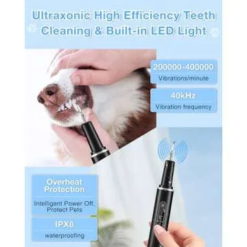 YXFAIRY Ultrasonic Dog Tartar Remover - Safe Teeth Cleaner