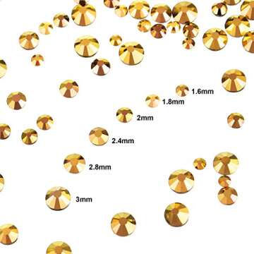 Bememo 3456 Pcs Diamond Rhinestones for Crafts and Decor