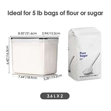 Vtopmart Airtight Food Storage Containers 6 Pieces - Plastic BPA Free Kitchen Pantry Storage Contain...