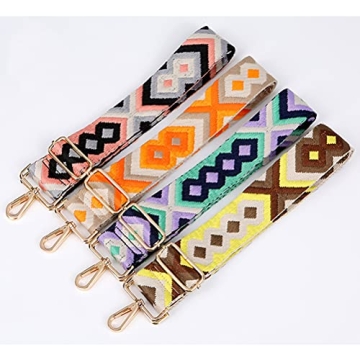 Trendy Embroidery Ethnic Style Wide Adjustable Purse Strap