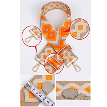 Trendy Embroidery Ethnic Style Wide Adjustable Purse Strap
