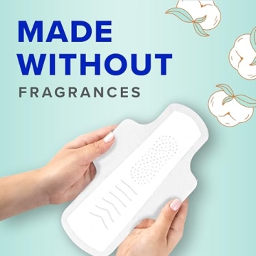 Always Pure Cotton Feminine Pads, Size 3 for Comfort