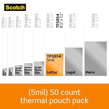 Scotch Thermal Laminating Pouches 50 Count for Christmas Projects