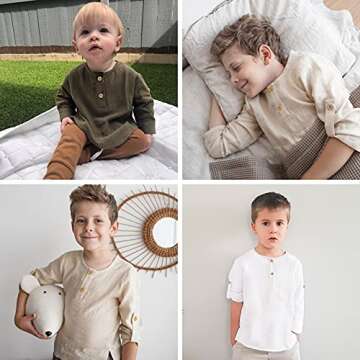 Stylish Button Down Shirt for Little Boys Age 5-6