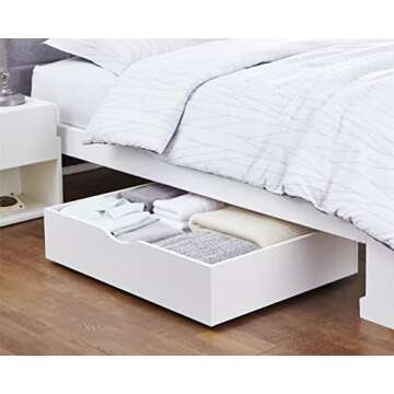 DormCo The Storage MAX - White Underbed Organizer With Wheels
