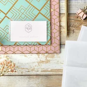 Juvale 100-Pack Clear Business Card Pockets Holders 3.75x2 in, Self-Adhesive Top Load Plastic Protector and Sleeves Labels, Bulk Set for Storage, Organization, Labeling