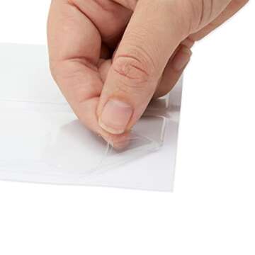 Juvale 100-Pack Clear Business Card Pockets Holders 3.75x2 in, Self-Adhesive Top Load Plastic Protector and Sleeves Labels, Bulk Set for Storage, Organization, Labeling