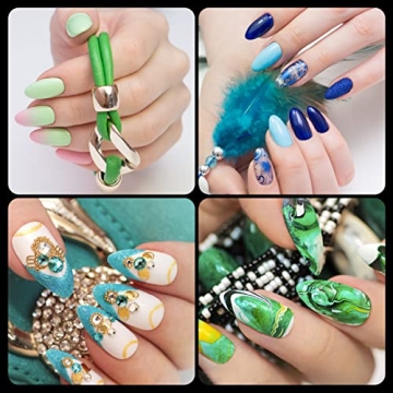 HKFUON 500PCS Almond Fake Nails – DIY Nail Art Set