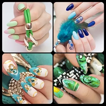 HKFUON 500PCS Almond Fake Nails – DIY Nail Art Set